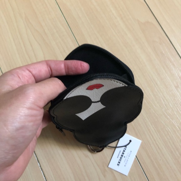 New w tag Alice and Olivia x Starbucks Stace Face Zip Coin Purse Pouch Keychain - Picture 3 of 5